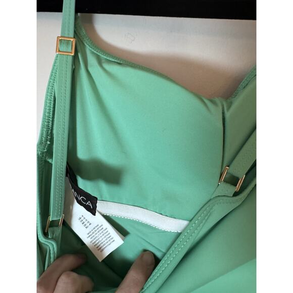 La Blanca Island Goddess One-Piece Swimsuit Calypso Blue Sz 8 NEW $84 MSRP - Picture 7 of 16